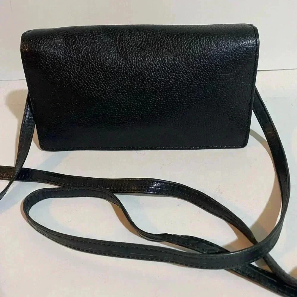 Kate spade black leather crossbody handbag